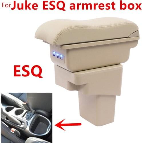 For Nissan Juke armrest box central Store content box with cup holder ashtray USB Juke armrests box