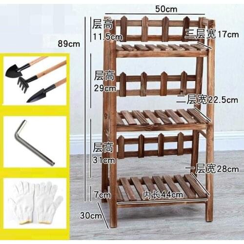 Wooden Varanda Terraza Etagere Plante Estante Para Flores Garden Shelves For Plant Dekoration Balcony Shelf Outdoor Flower Stand