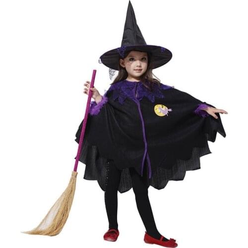 Halloween Children Costumes Cosplay Costume Magic Witch Dress for Girls Party Dress Role-Playing Games