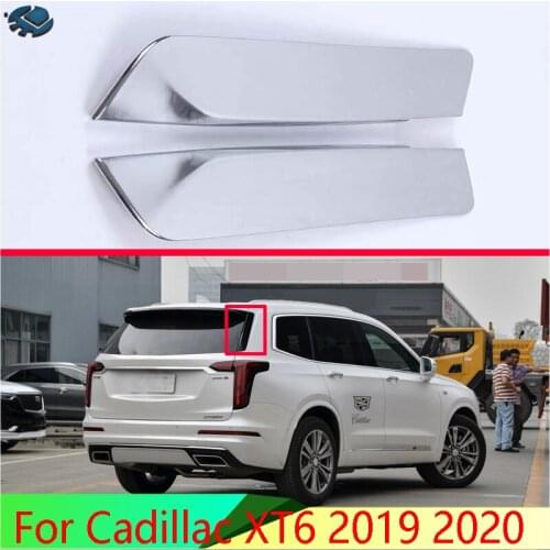 For Cadillac XT6 2019 2020 Car Accessories ABS Chrome Side Door Rear View Window Spoiler Cover Trim Insert Garnish Bezel