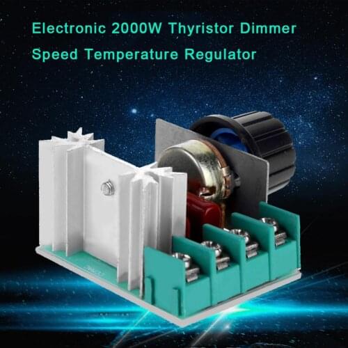 Electronic Thyristor AC 220V 2000W Imported Thyristor Dimmer Regulator Speed Control Temperature Regulation Voltage Regulators