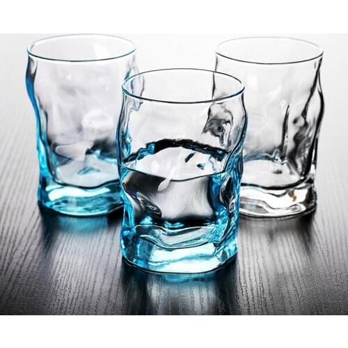 Europe Creative Glass Cup Handmade transparent Water glasses Beer cup Whisky cup Drinking Bar Party wedding Drinking ware