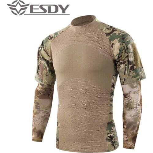 Hot Sale Tactical Frog T Shirt + Sleeve Protector Outdoors Short Camouflage Cycling Riding Military Training Climbing Clothes