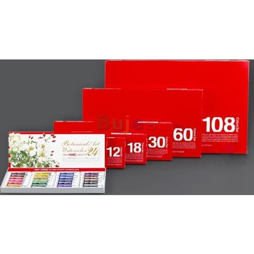 Japan Holbein HWC Watercolor paints 12 18 24 30 48 60 108 Color set Transparent Watercolor Paint art supplies 5ml of each color