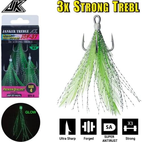 JK New JSF-GTL Feather Metal Wire Tweeter Three-Proof Hook Super Anti-Rust T-Slot 3X Powerful Clip Three-In-One Fishing Hook