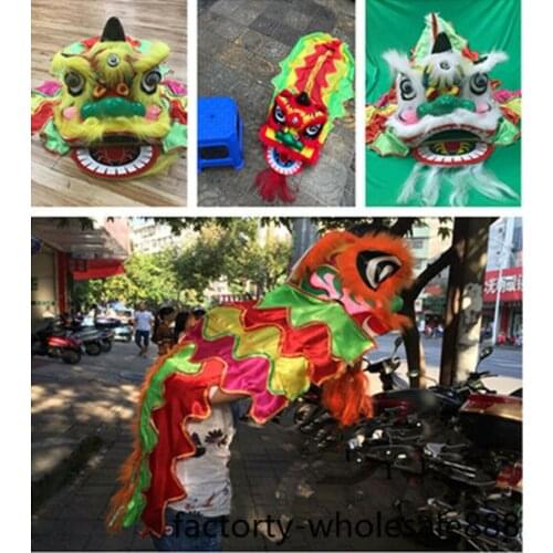Chinese Traditional Folk Art Dance Lion Mascot Costume For Two Kids Cosplay Tiger Fancy Dress Advertising Parade Outfit Suit New