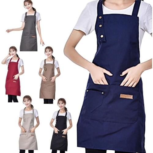 Unisex Sleeveless Aprons Adjustable Neck Strap Kitchen Cooking Aprons Restaurant Bakery Waiter Aprons Anti Oil Kitchen Aprons