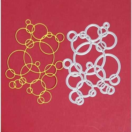 Metal Cutting Die Mould Circle Link Frame Craft Knife Blade Punch Die Stencils for Diy Scrapbook Album Embossing Card Die