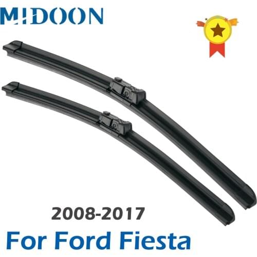 MIDOON Wiper LHD & RHD Front Wiper Blades For Ford Fiesta MK6 2008 - 2017 Windshield Windscreen Front Window 26"15"