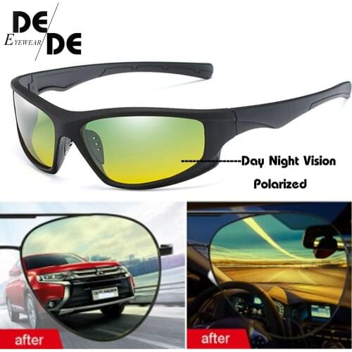 Polarized sunglasses Men Driving Day Night Glasses Male Anti-glare UV400 Eyewear Unisex Driver Glasses