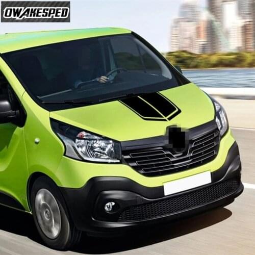 Car Hood Bonnet Sticker For Opel VIVARO MPV Auto Engine Cover Decor Vinyl Decal Exterior Accessories Racing Sport Stripes