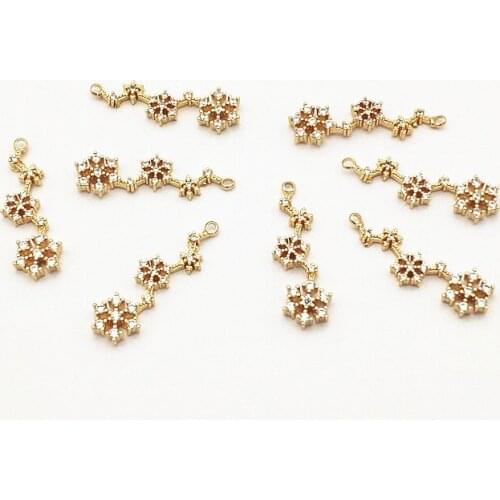 New arrival! 32x10mm 50PCS Cubic Zirconia flower shape charm for Hand Made Earrings DIY parts,Jewelry Findings & Component