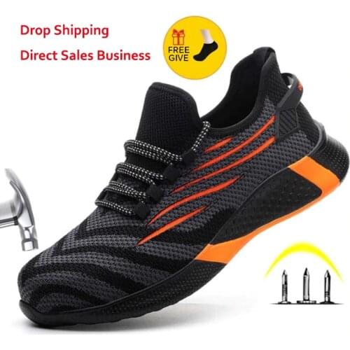 New Work Boots Construction Mens Outdoor Steel Toe Cap Shoes Men Puncture Proof High Quality Super Lightweight Safety Shoes