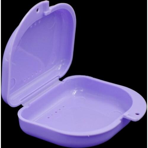Oral Tooth Care Denture Bath Box Case False Teeth Storage Box With Hanging Net Container Denture Box With Net Sept QE