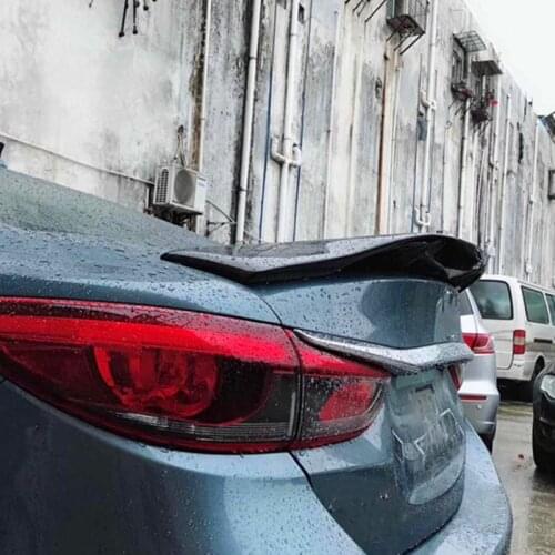 Use For Mazda 6 Spoiler 2014--2018 Year Real Glossy Carbon Fiber Rear Wing R Style Sport Accessories Body Kit
