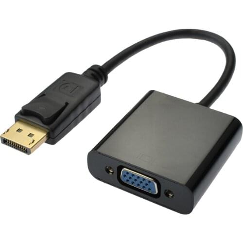 DisplayPort Display Port DP to VGA Adapter Cable Male to Female Converter PC Computer Laptop HDTV Projector
