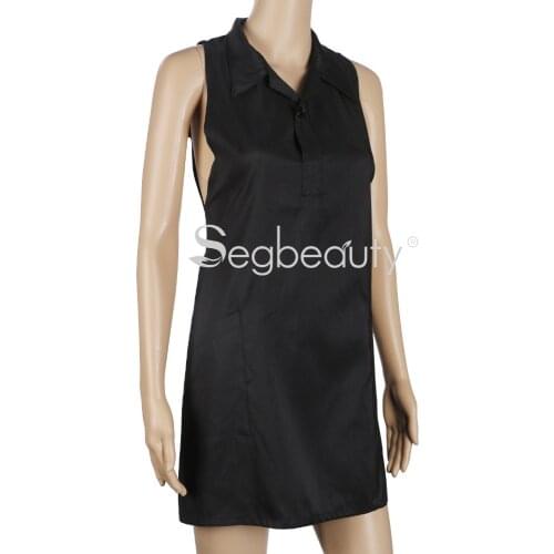 Segbeauty Hairdresser Smock Vest Stylist Uniform Pet Groomers Gown 2 Pockets Sleveless SPA Salon Apron Work Cloth