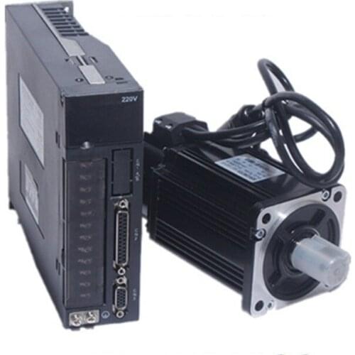 400W 730W 750W 1KW AC Servo motor 80ST 220V Single-Phase Servo MODBUS ac drive permanent magnet Driver with motor cable