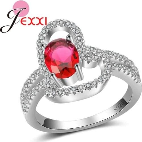 Top Quality Cubic Zirconia 925 Sterling Silver Wedding Rings Jewelry For Women Two Lines Unquie Type Trendy Engagement