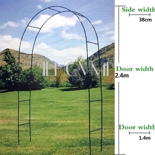 10Sets/Lot Wedding Arch 240CM/94" High x140CM/55" Width Wedding Decoration Metal Arch Pergola In White/Dark Green Backdrop Stand