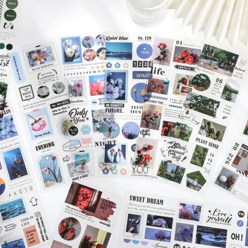 12packs/LOT spend a long time with you series stationery sticker Creative decoration DIY shared outfit tape PET sticker