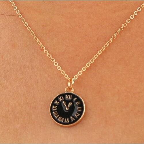 2018 Creative Fashion Jewelry Trendy Tiny Time Watch Pendant Necklace Women Gold Chain Necklaces Party Gift Bijoux Colar Trinket