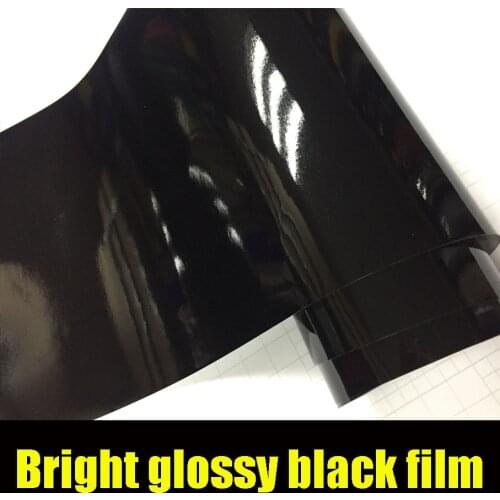50cmx1.52m/2m/3m/4m/5m Good Quality Black Glossy Vinyl Film Piano Black Gloss Wrap Adhesive Air Bubble Free Car Wrapping Sheet