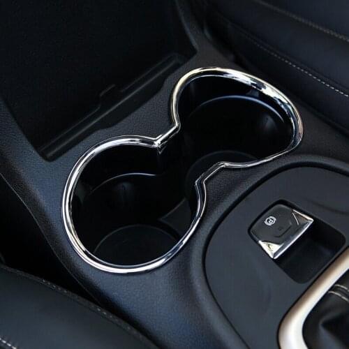 ABS Chrome For Jeep Cherokee KL 2014 2015 2016 2017 2018 Accessories Car Front Water Cup Frame Panel Cover Trim Car Sticker