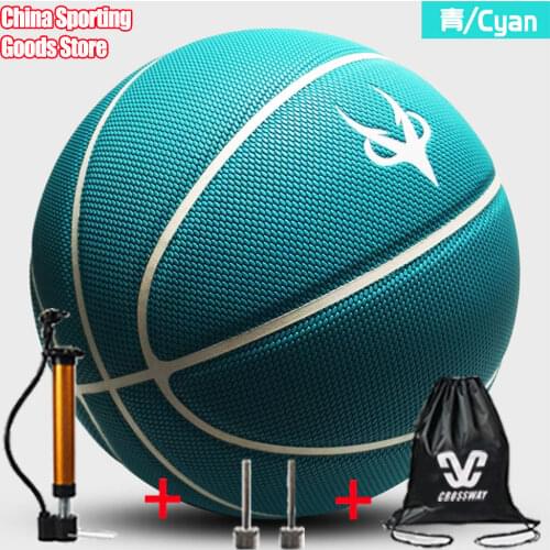 Basketball, No. 7 PU moisture absorption, leather feel, game training ball, free air pump + needle + bag
