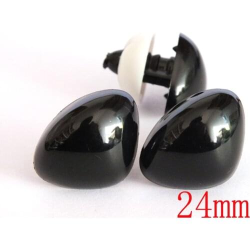 Free Shipping!! 20pcs 24mm Black Triangle Safety Noses, Cute Doll Nose ,Plastic nose
