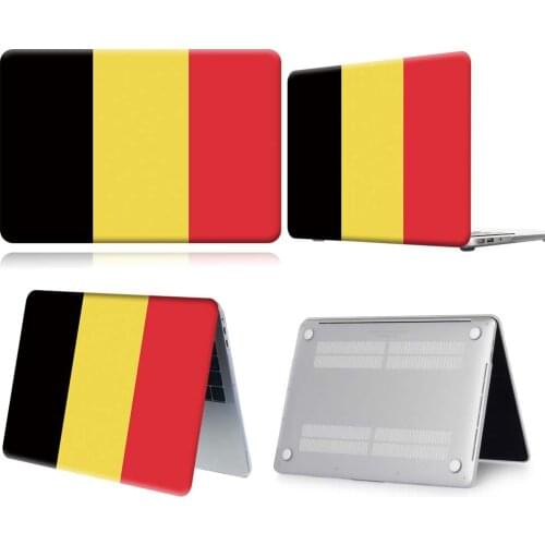 Belgian Flag Pattern New Touch Bar Laptop Case For Apple Macbook 12/Air 11 13 A2337/Pro 13(A2251 A2289) 15 16 /Pro 13 A2338