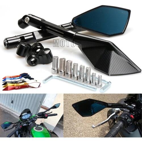 For Kawasaki Ninja ZX6R Z650 Z900 Z900RS Z800 Z1000 ER6N CNC Aluminum Universal Motorcycle Rearview Rear View Side Mirrors