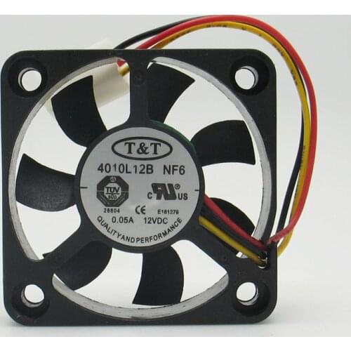For T&T 4010L12B NF3 DC12V 0.14A 4010 4CM 40MM 40X40X10MM 3pin Cooling Fan