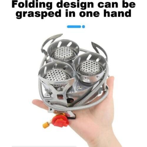 Camping Gas Stove Cooking Big Power Aluminum Alloy Outdoor Portable Lightweight Furnace Burner Outdoor Stove & Accessories