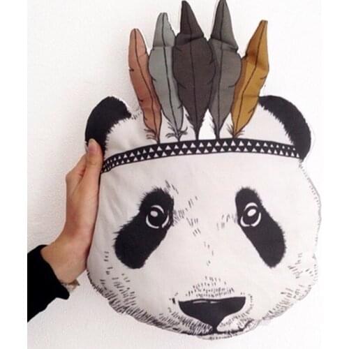 Cotton Cute Indian Panda Cushion Pillow Stuffed Baby Toys Sofa Decoration Pillow Gift Home Decoration
