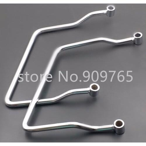 Chrome 19.5 cm Saddle bag Support Bar Mount Bracket For Honda Shadow VLX 600 VT Steed 600
