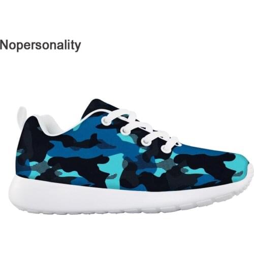 Nopersonality Fashion Childrens Shoes Sneakers for Boys Girls Camouflage Prints Kids Casual Flats Breath Lace-up Zapatilla