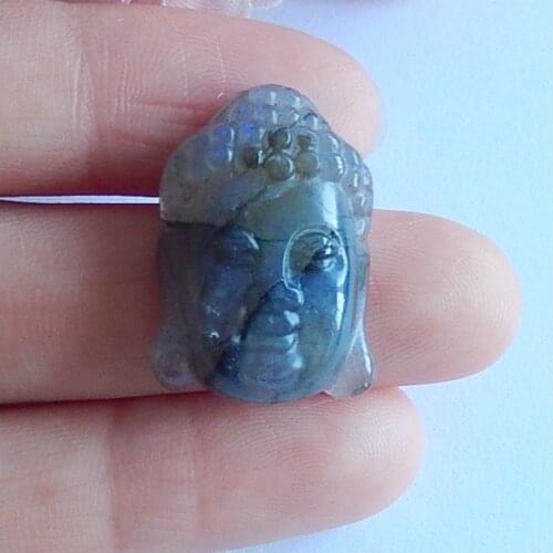 Carved Labradorite Buddha Head Fashion Charms Pendant Cabochons,Jewelry accessories,25x17x7mm,4.9g