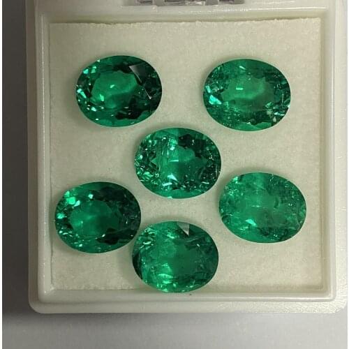 Mosangnai Oval 10x8 MM 2.30 Carats Lab Grown Columbia Hydrothermal Green Emerald Stone For Ring