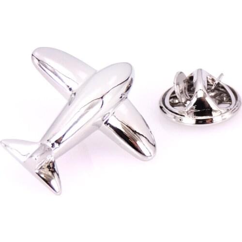 Mens Brooch Scarf Hat Accessories Silver Plane Clip Neckpin Badge Pin Woman Wedding Couple High Quality Jewelry Gifts