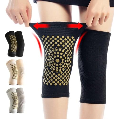 Wormwood Kneecap Warm Cold Legs Men Women Self Heating Knee Pads Knit Winter Outdoor Sports Solid Kneepad Warmers Arthritis