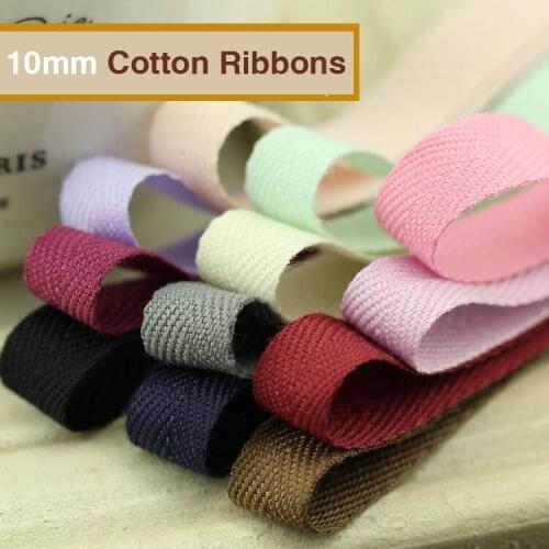New Product 10mm Double Face Satin Ribbon DIY Cotton Manual ribbons Hair accessories material grosgrain ribbon 10M/Lot