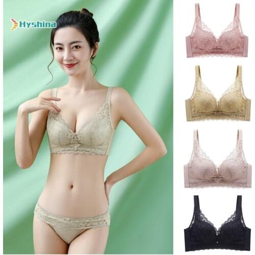 New Adjustable Sexy Lace Bra Underwear Women Gather No Steel Ring Bra Thickness