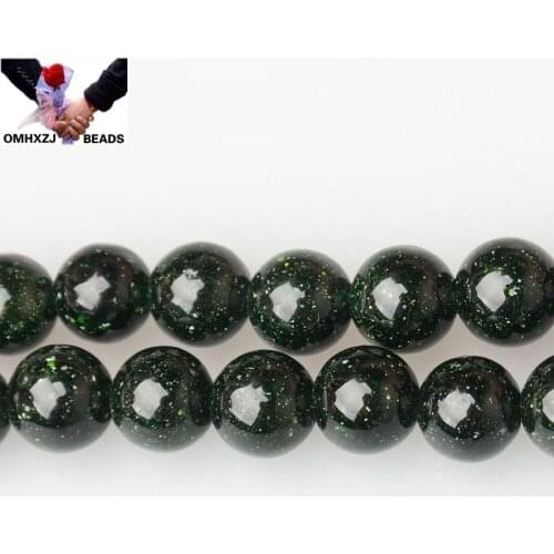 OMH Wholesale JD99 4 6 8 10 12mm Jewelry DIY Making Bracelet Necklace Natural AAA Green Sand Loose Spacer Faceted Round Beads