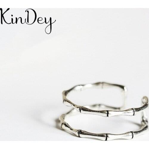 Kindey Wholesale Real Silver Color Layer Branch Rings For Women Statement Jewelry Finger Ring anillos mujer bijoux