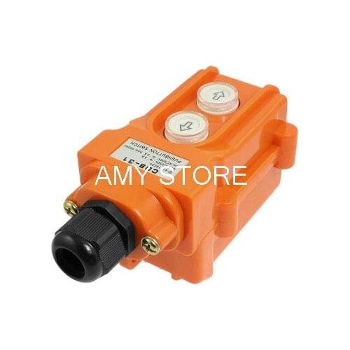 Orange Plastic Case Hoist Operate Push Button Switch COB-31
