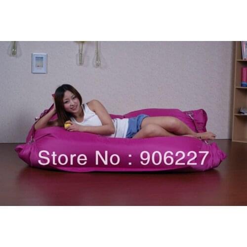 The original !! outdoor buggle up pink bean bag chair, camping sporting beanbag sofa seat - free shipping