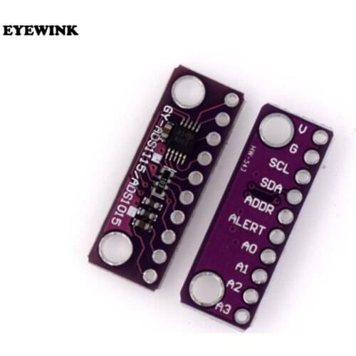 I2C ADS1115 16 Bit ADC 4 channel Module with Programmable Gain Amplifier 2.0V to 5.5V for Arduino RPi