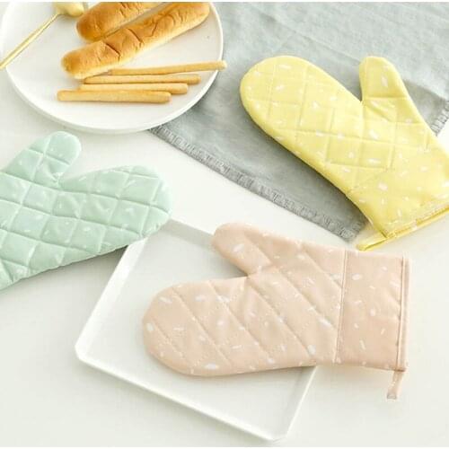 1pair Oven Microwave Gloves Heat Resistant Anti-slip Mitts Pan Oven Baking Cooking Barbecue Tool Bakeware Kitchen Accessories