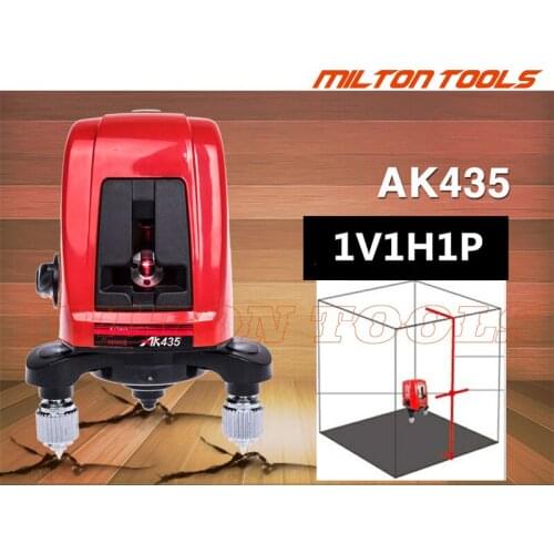 Drop shipping! AK435 360 degree Rotating Red Beam Self Leveling Cross Laser Line + lightspot laser leveler